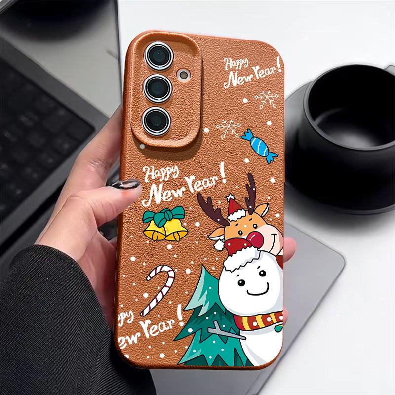 Happy New Year Phone Case For Samsung Galaxy A56 A16 A17 A36 A26 A55 A15 A25 A54 5G S25 S24 S22 Ultra S24 S23 FE Soft TPU Cover