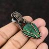 Malachite Copper Pendant Copper Wire Wrapped Pendant Gemstone Pendant Copper Jewelry Rainbow Moonstone Jewelry Gift For Him Designer Pendant