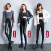 Leather Pants Women's Outer Wear Fleece Thickened Autumn and Winter Leggings High Waist and Thin Small Feet Leather Super Soft Warm Trousers