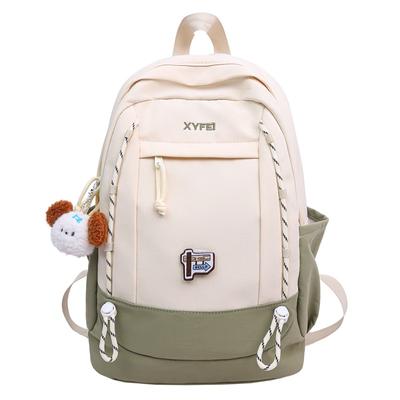 Large Capacity Color Contrast Backpack Universal Schoolbag Middle School Student Schoolbag