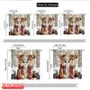 2D Flat Printing 2pcs Window Curtains Christmas Reindeer and Snowflakes Versatile Polyester Fabric Without Electricity Party