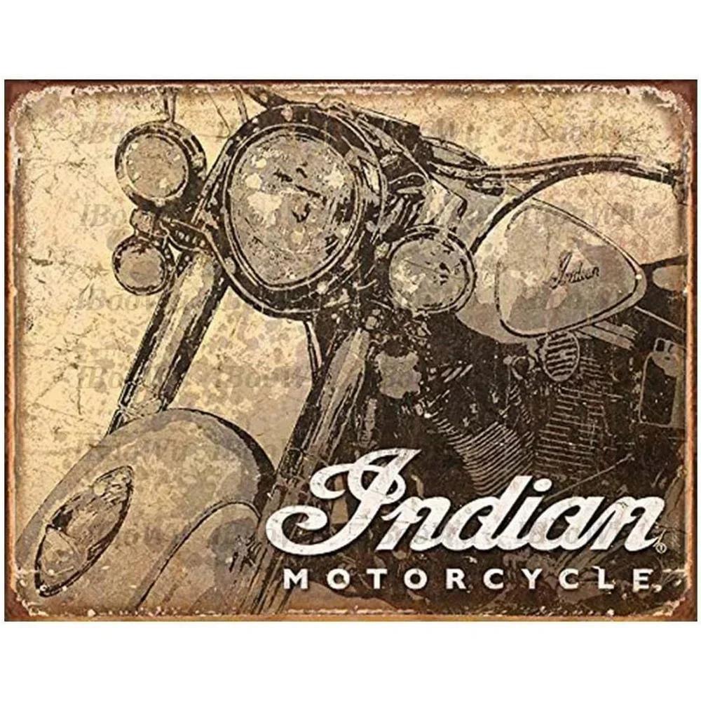 Metallblechschilder Indian Motorcycles Scout Gegr. 1901 Dekoration Eisen Farbe G Metall Dekorative Wandkunst Vintage Schilder Garage Club Bar