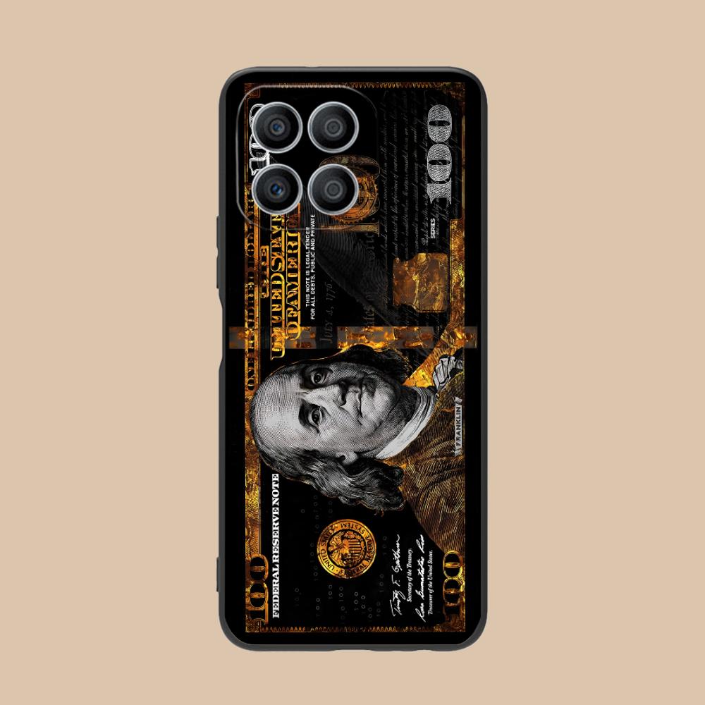USD Dollar Matte TPU Mobile Phone Case for Honor 90 80 70 60 50 30 20 10 9 8 7 Pro S SE Lite 5G Colorful Printing Cover