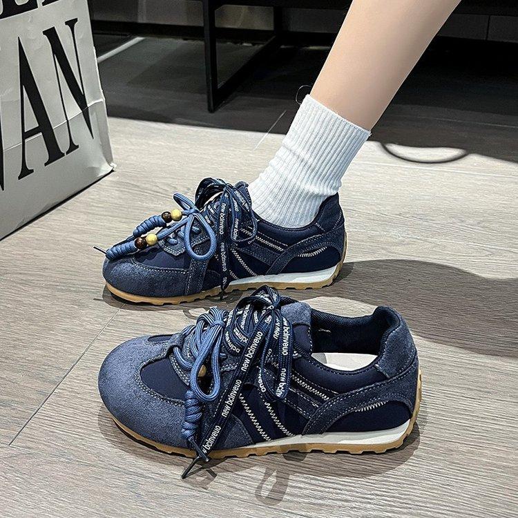 Genuine leather Forrest Gump shoes women's spring and autumn 2025 new platform-soled German training shoes casual versatile running shoes