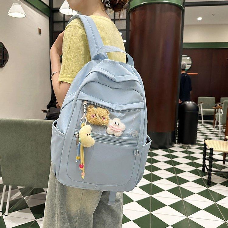 Schoolbag Korean version Mori series high-value solid color girl simple and versatile large-capacity junior high school high school student travel
