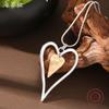 New hollow brushed love long pendant, women's simple and high-end heart-shaped snake chain long necklace