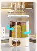 Rotating Grain Storage Box: Insect- and Moisture-Proof Sealed Rice Container with Dividers.