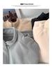 Yi Han Meng Women's Fleece Lined Zip-Up Cardigan - Warm, Korean Style Autumn/Winter Casual Sweatshirt with Stand Collar