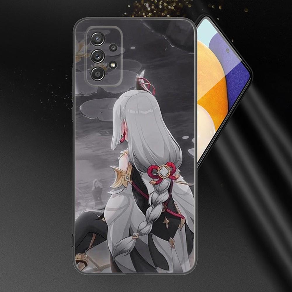 Genshin Impact Shenhe Phone Case For Samsung Galaxy A13,A21s,A22,A31,A32,A52,A53,A71,A80,A91 Soft Black Phone Cover