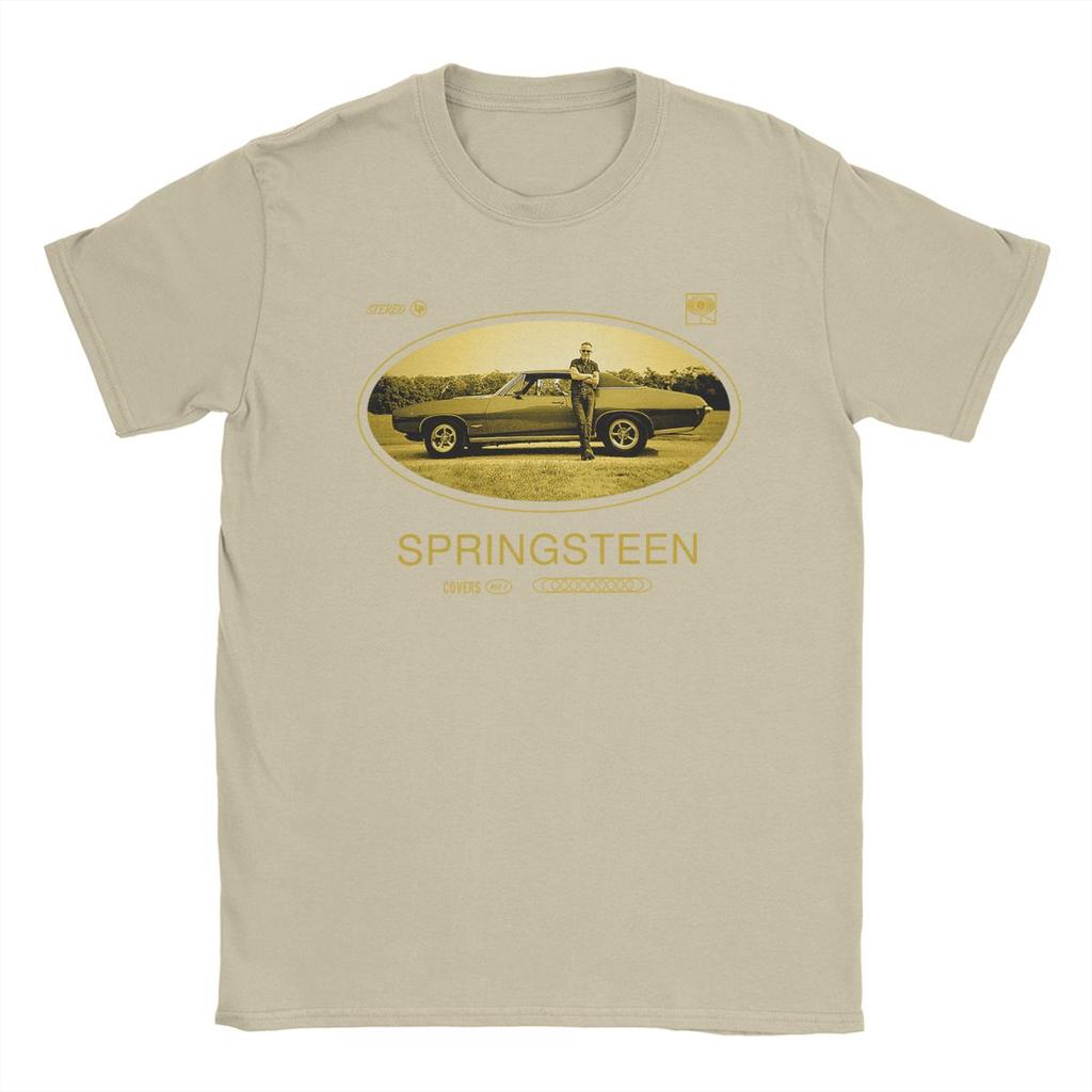 Bruces The E Street Band Springsteens T-Shirt for Men Crazy Pure Cotton Tee Shirt Crewneck Short Sleeve T Shirt Summer Tops
