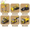 Non-Toxic 535Pcs 6In1 Engineering Truck Building Blocks City Construction Bulldozer Crane Car Bricks Set For Children Toys Kids