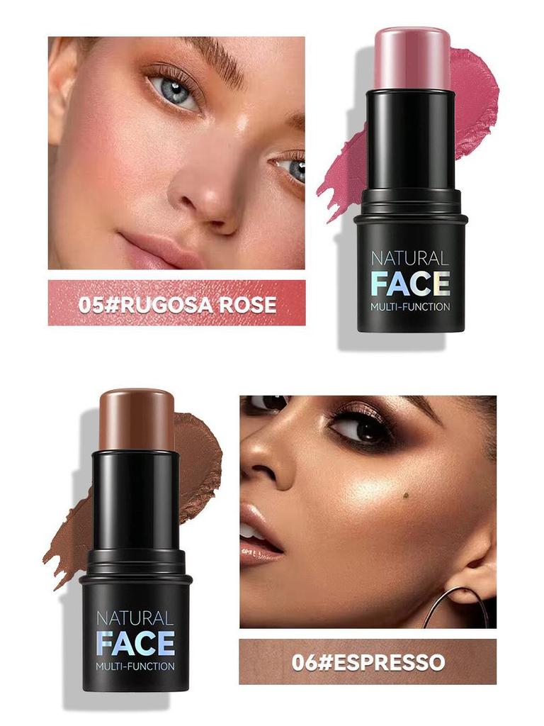 MLSMILE Contour & Highlight Stick Set: Concealer, Blush, Sculpting Shadow, Under-Eye Pen, Matte.