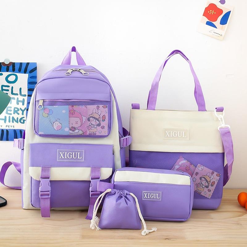 Multi-piece schoolbag female Korean version Japanese lightweight junior school backpack 3rd to 5th and 6th grade primary school students girl backpack