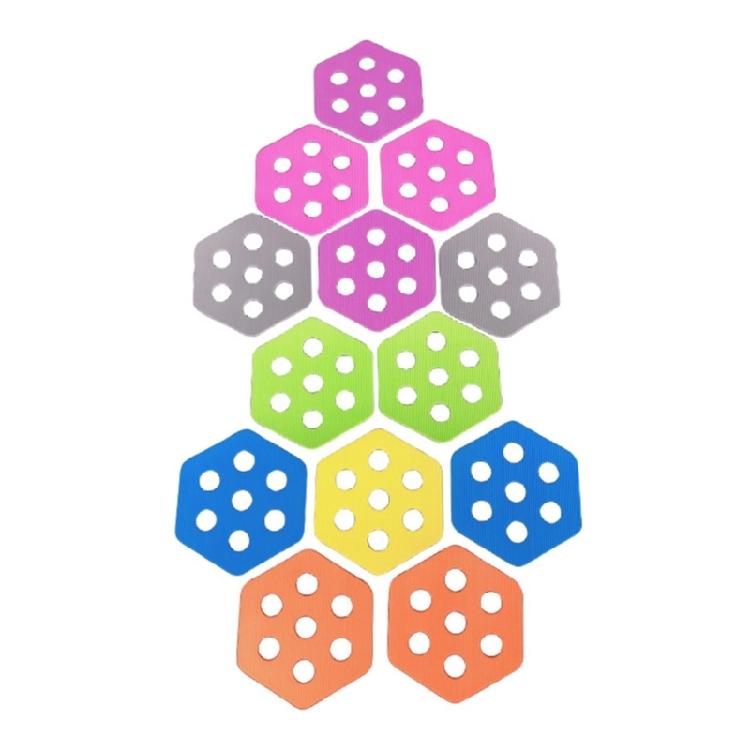 12lots Hexagonal Clear Surfs Tractions Pad Semi Clear Deck Pad for Surfboards Crafts Surfing Accessories