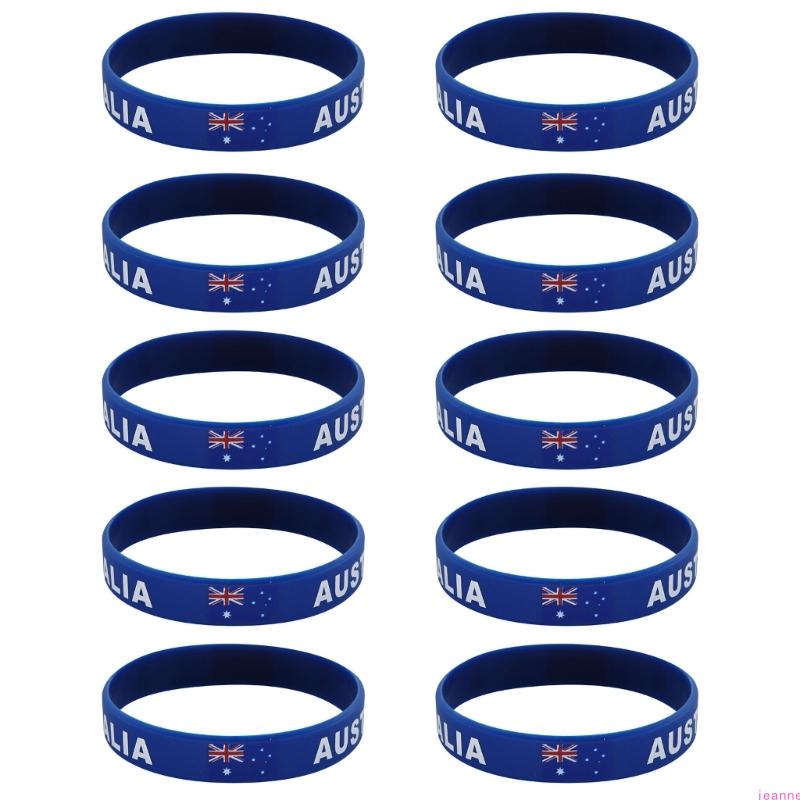 10Pcs/set Soft Elastic 2026 Sports Event Fan Bracelets Showcasing International Team Color Great For Collector