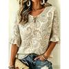Fresh Breathable Half Sleeve Casual Blouse, Loose Slimming Version, Light Comfortable Summer Outerwear