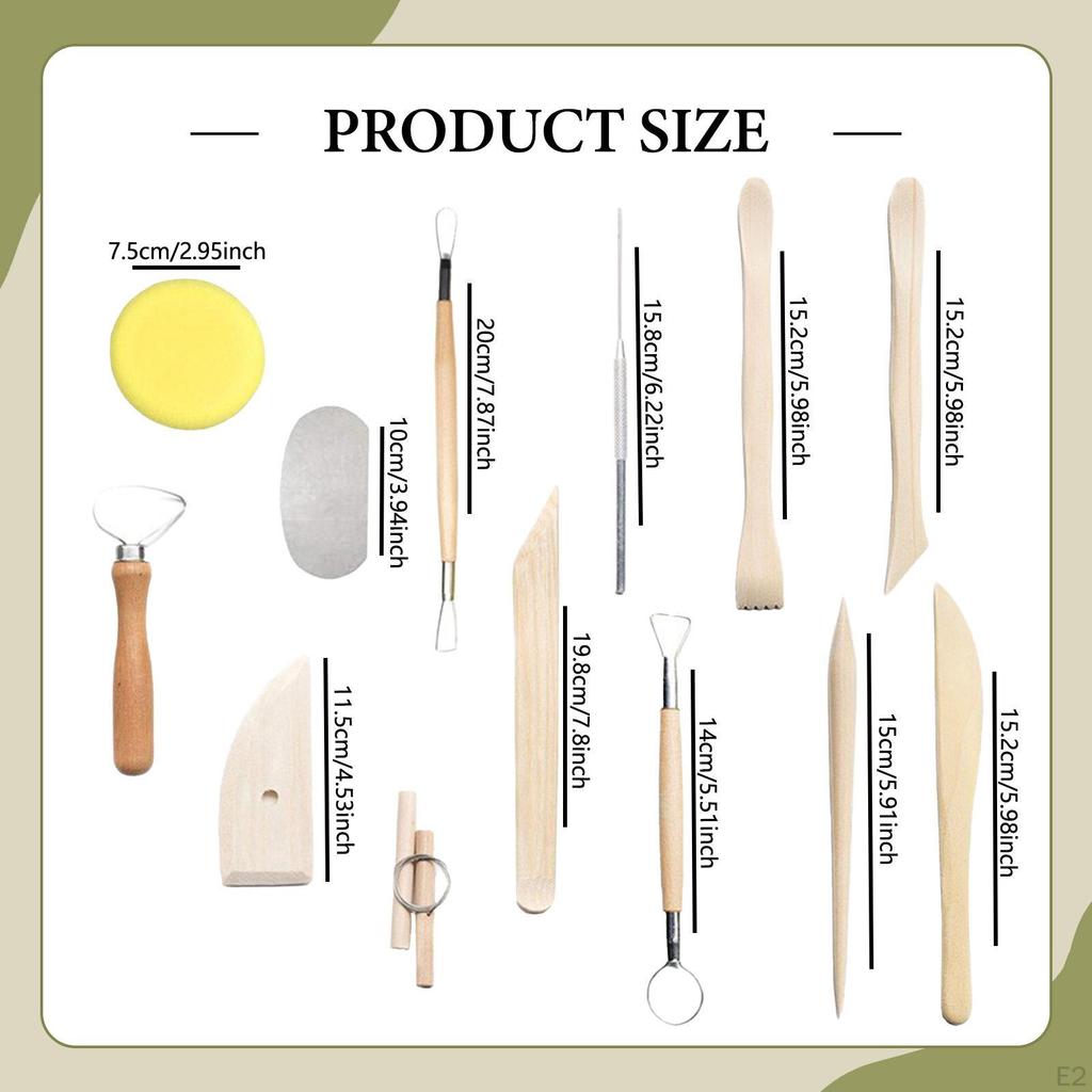 13x Clay Sculpting Tools Professional DIY Crafts Portable for Beginners Kit Shaping