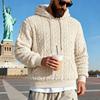 Herren Kapuzenpullover Locker geschnitten mit Taschen, Beidseitig Tragbarer Lässiger Outdoor Warmer Pullover