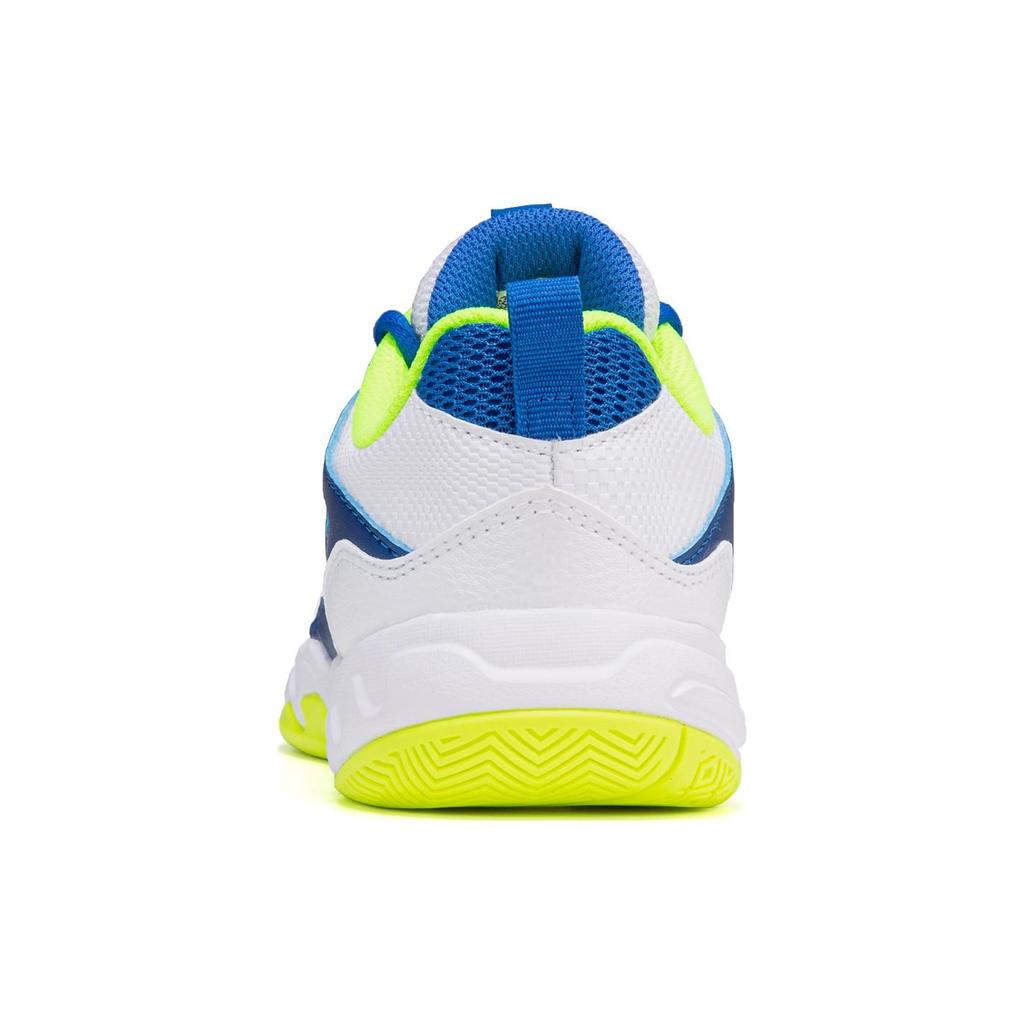 Li Ning Sound Wave Non-Slip Wear-Resistant Badminton Shoes Kids Shoes White Blue AYTR032-3