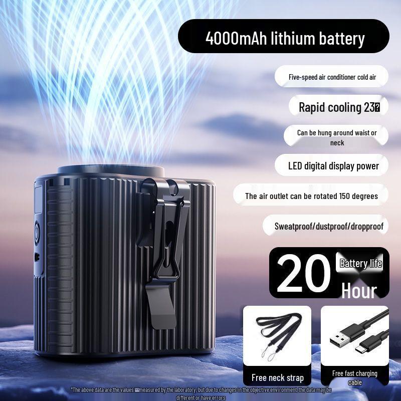 

Portable Heavy-Duty USB Waist Fan: Powerful Wind for Outdoor, Construction, and Camping Default