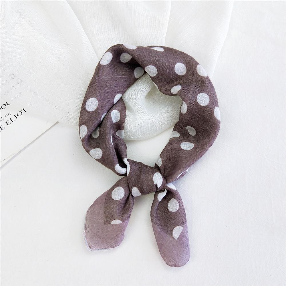 

Маленький квадратный шарф из хлопка и льна, шелковый шарф, женский, весна и осень, новый стиль, художественный и универсальный, модный, темпераментный шарф-повязка на голову 58*58cm