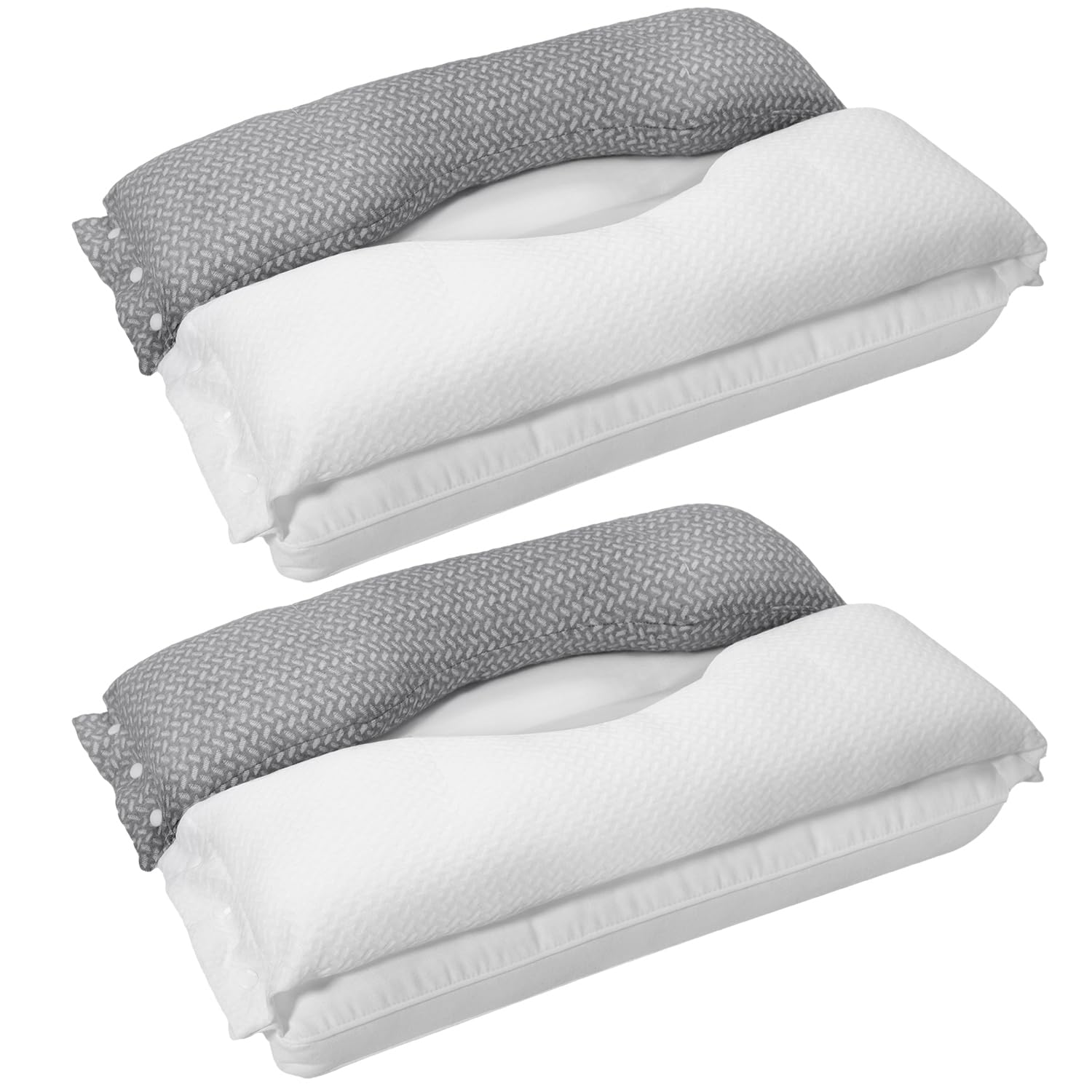 

Набор из 2 подушек Julia для боли в шее, популярная подушка для удобной конструкции с вогнутым полым дизайном для ушей и тела, 3D-структура для шеи и плеч