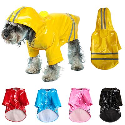 Wasserdichte Hundejacke PU-Hunderegenmantel für kleine Hunde Katzen reflektierender Welpenregenumhang Chihuahua Yorkies Regenmantel Haustierponcho