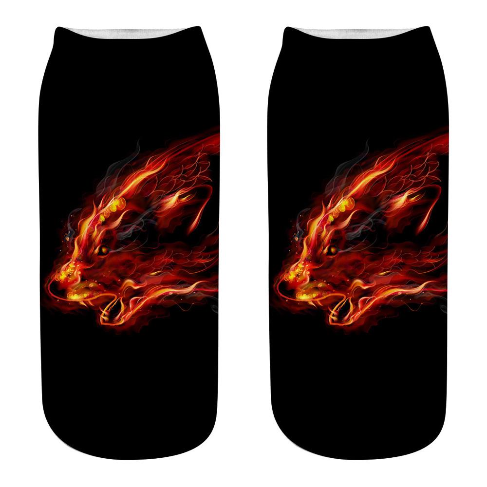 Wild Wolf Series Unisex Sox Women's Funny Cartoon Animal Cute 3D Print Ankle Socks  Fashion Punk Gothic Club Sokken