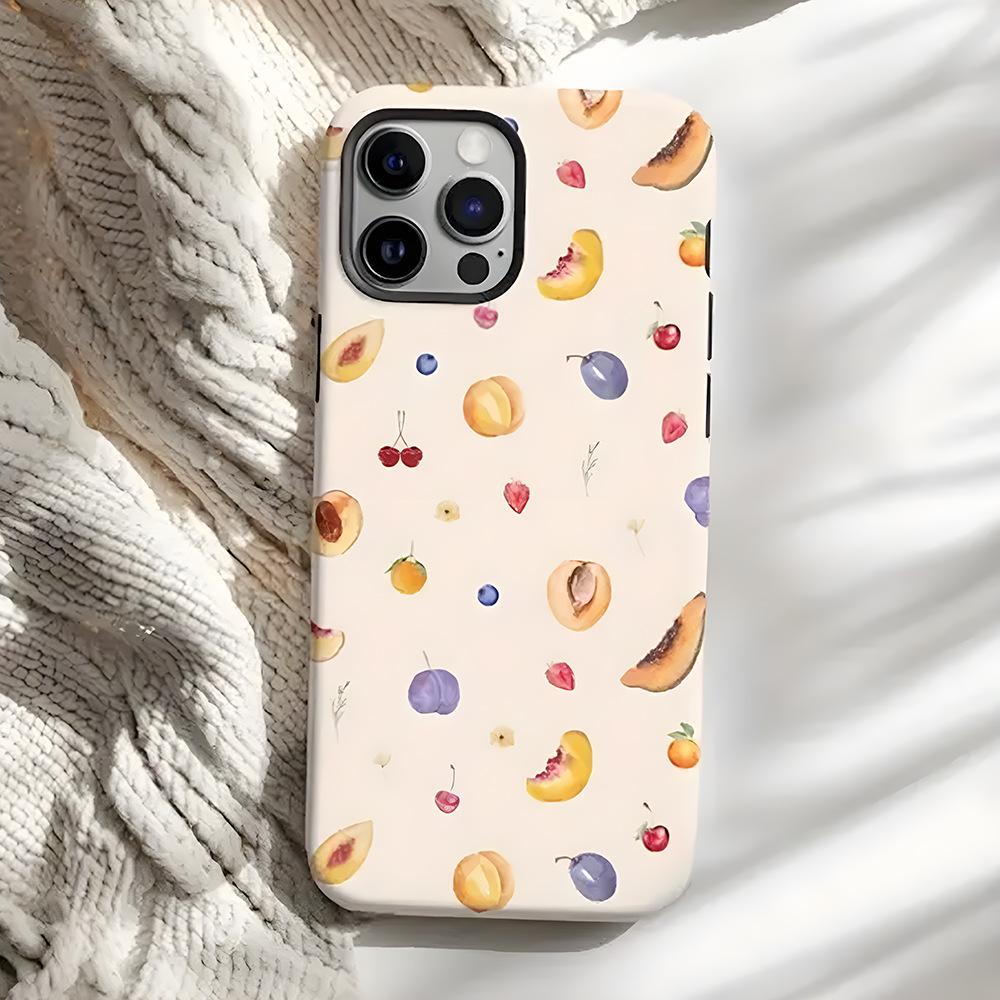 Fresh Fruit Drop-Proof iPhone 16/15/17 Pro Max Protective Film Case