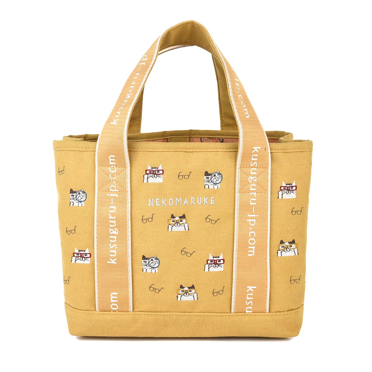 

Lidded divider tote small Nekomaruke lidded divider tote small for mustard [Kusuguru Japan] bag, size, bag, size, women, 247511, гірчичний