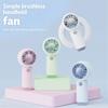 Small Handheld Fan Plastic Texture Suitable for Indoor-Green