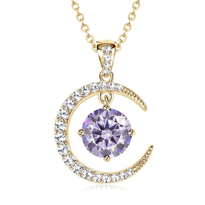 Sterling Silver Moissanite Necklace for Women High-end Design Pendant Niche Smart Clavicle Chain Female Fine Jewelry