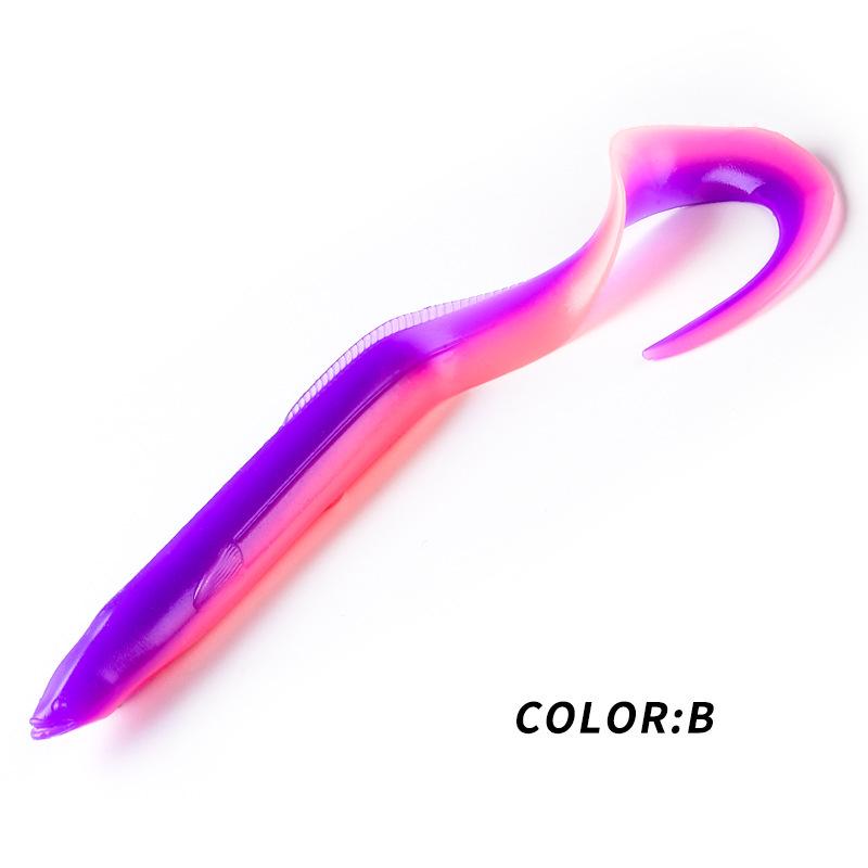 BEARKING Soft Bait Eel Lure with Lead Head Hook, 15cm/20cm for Long Cast Sea Fishing (L45L46)
