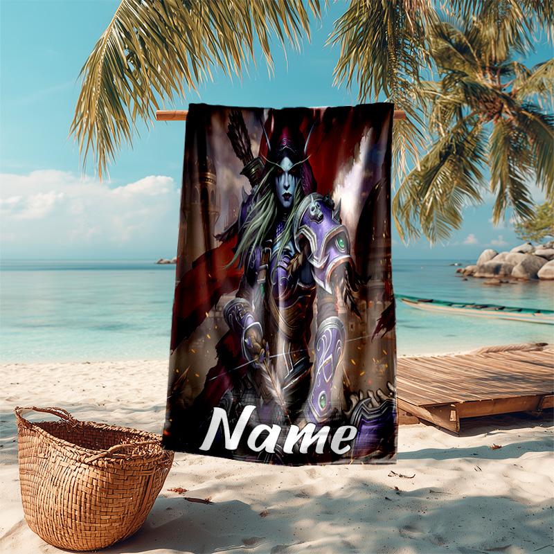 Personalized Customized Proof Beach Towel with World of Warcraft Pattern - Soft, Absorbent,quick-drying,perfect Swimming,camping&bathing