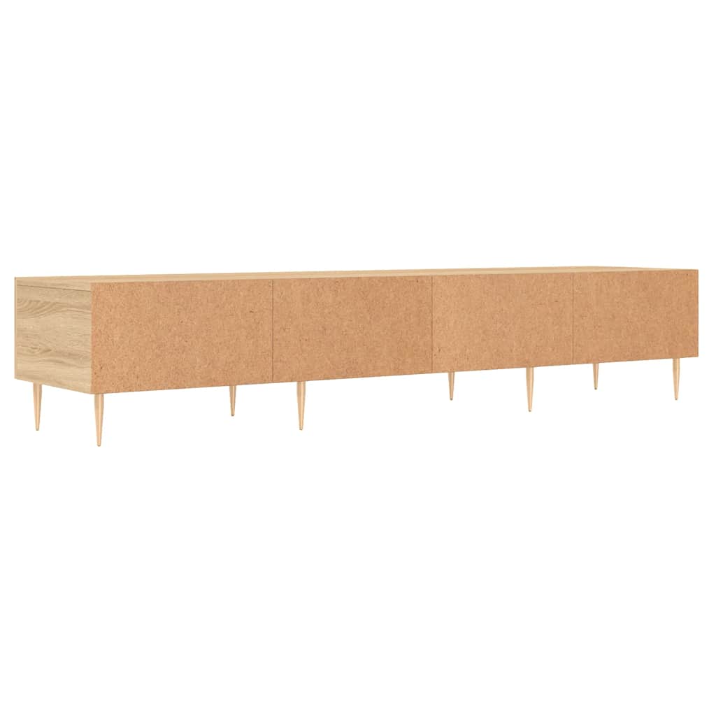 TV Cabinet In Sonoma Oak Finish 150 X 36 X 30 Cm Engineered Wood