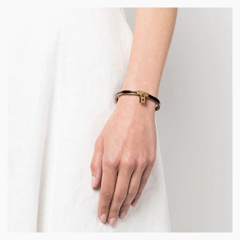 Kate Spade Padlock Detail Metal Bracelet Women's Black K6231001