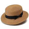 Parent-child straw hat women's summer British retro flat top small fresh top hat sunshade sunscreen beach hat travel tide