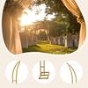 2 Pieces 5.9ft & 6.9ft Metal Wedding Arch Multifunctional Backdrop Stand