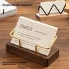 1Pcs Wooden Business Card Display Stand Wood Business Card Holder For Desk Postcard Holder Office Home Desktop Accessories