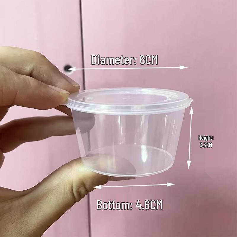 Miaojiayi Disposable Sauce Containers with Attached Lids