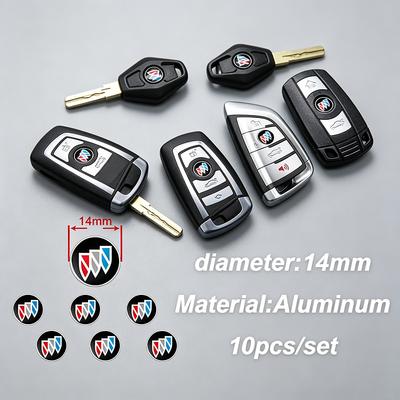 2/5/10Pcs 14mm Car Remote Key Fob Emblem Badge Radio Button Sticker For Regal GS GL6 GL8 Avenir Lacrosse Riviera Envision Lesabre Velite