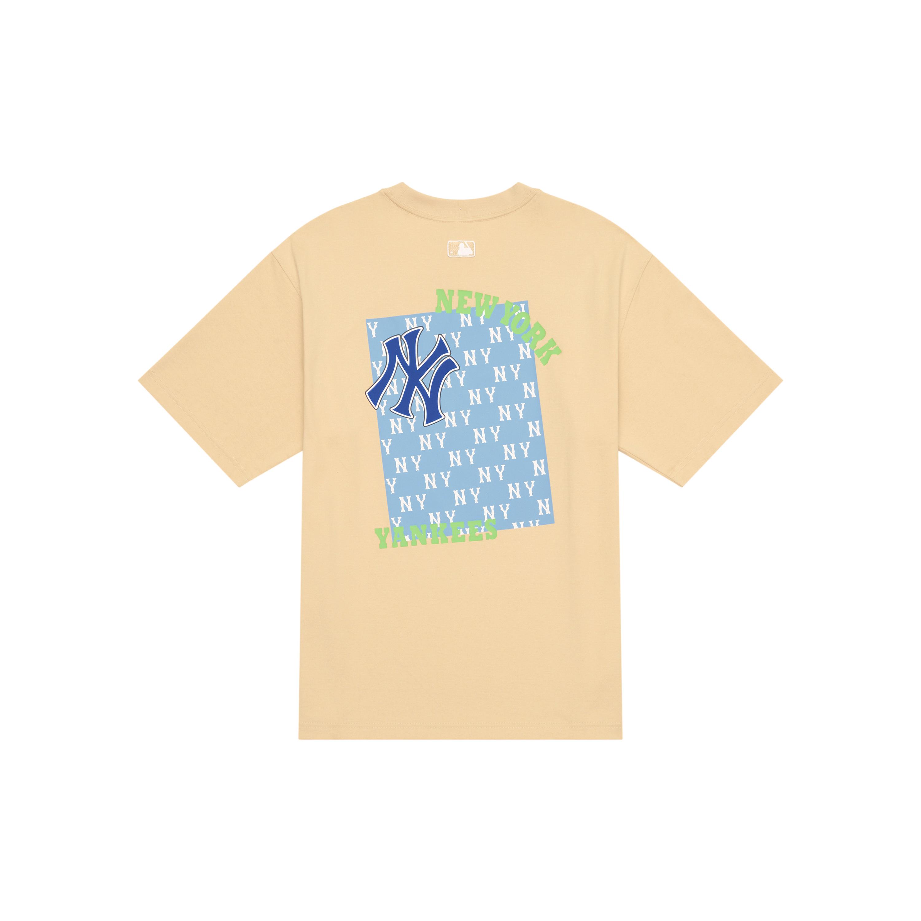 MLB MONOGRAM SS24 T Shirt Unisex Apricot 3ATSM0443-50BGL XXL