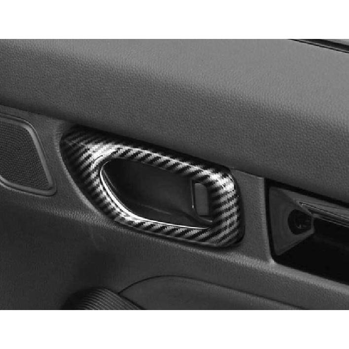 Inner Door Handle Bowl Panel Cover 4* For Honda Civic - ABS Carbon Fiber