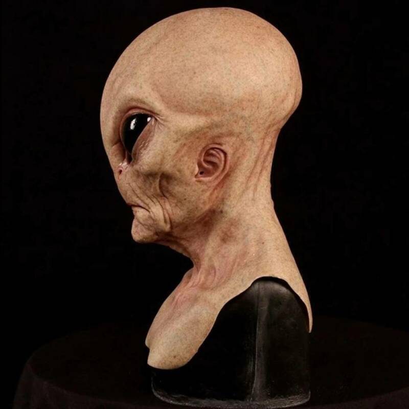 Cosplay Alien Horror Latex Mask Halloween Fancy Dress Party Headwear Props Decor