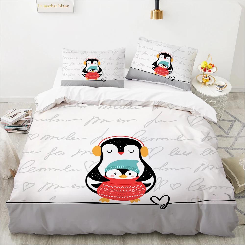 Cartoon Faultier Königin König Bettbezug Roter Süßer Tierprint Bettbezug Bettwäsche-Set Für Kinder Jungen Mädchen Blumen Blätter Bettbezug