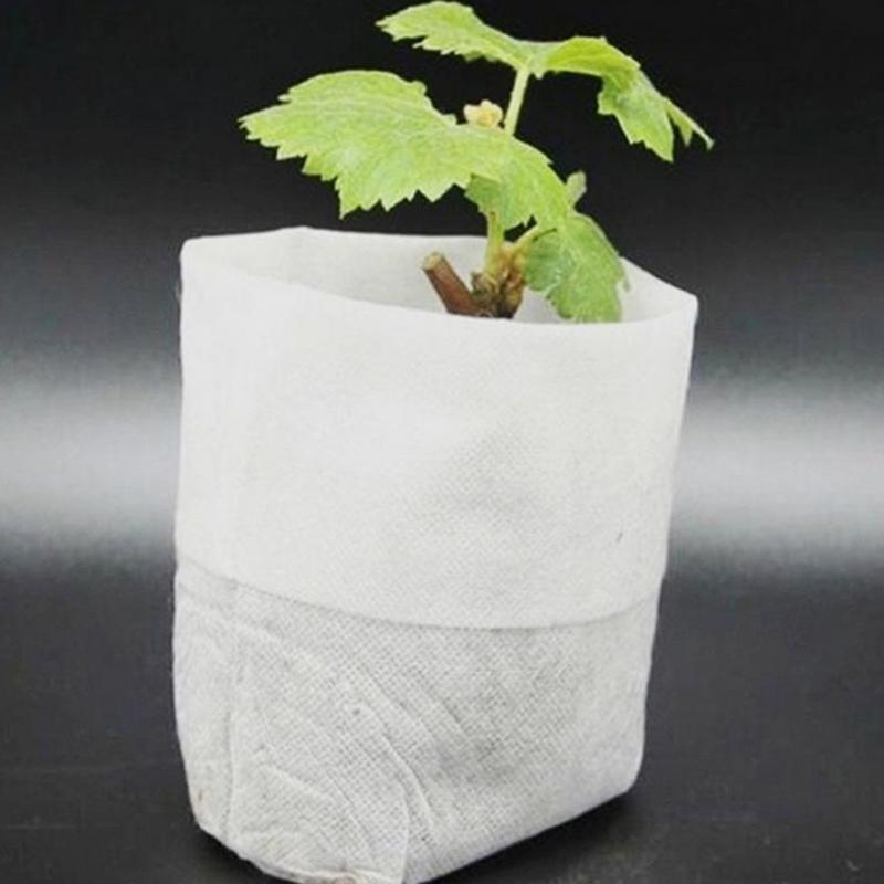 100Pcs Seedling Plants Nursery Bags Organic Biodegradable Grow Bags Eco Friendly