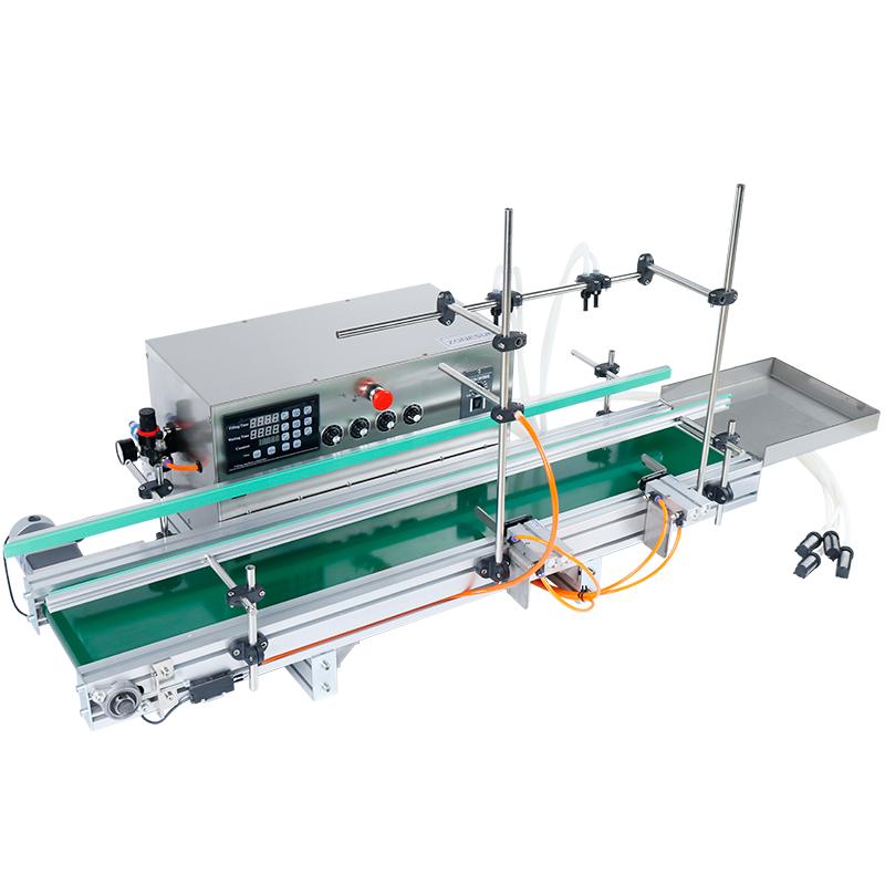 ZONESUN ZS-DTDP5-4 Automatic Heavy Loading Liquid Beverage Juice Edible Oil Filling Machine Water Milk Four Nozzles Filler