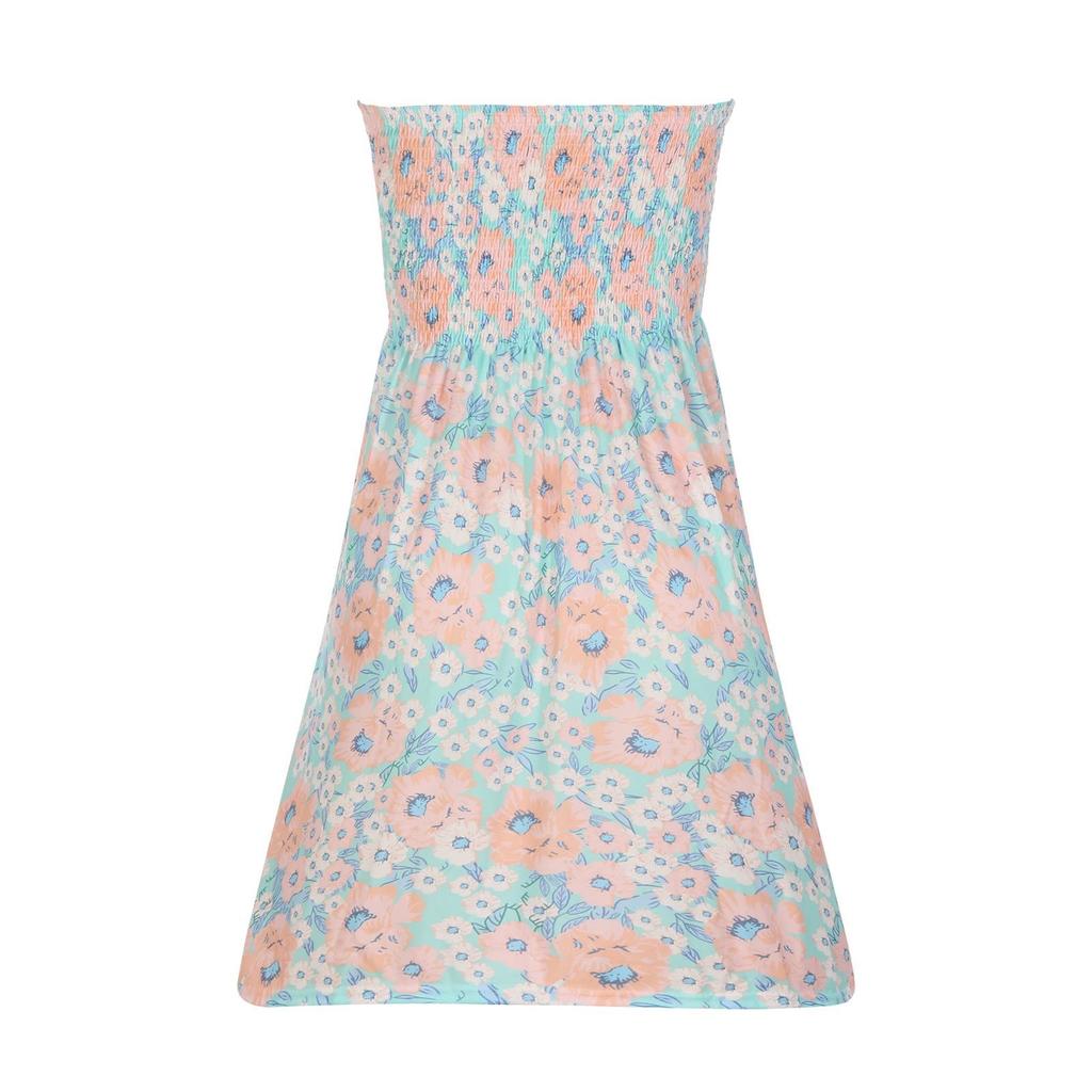 Women Sleeveless Summer Dresses For Women 2022 Wrap Chest Printed Beach Dress