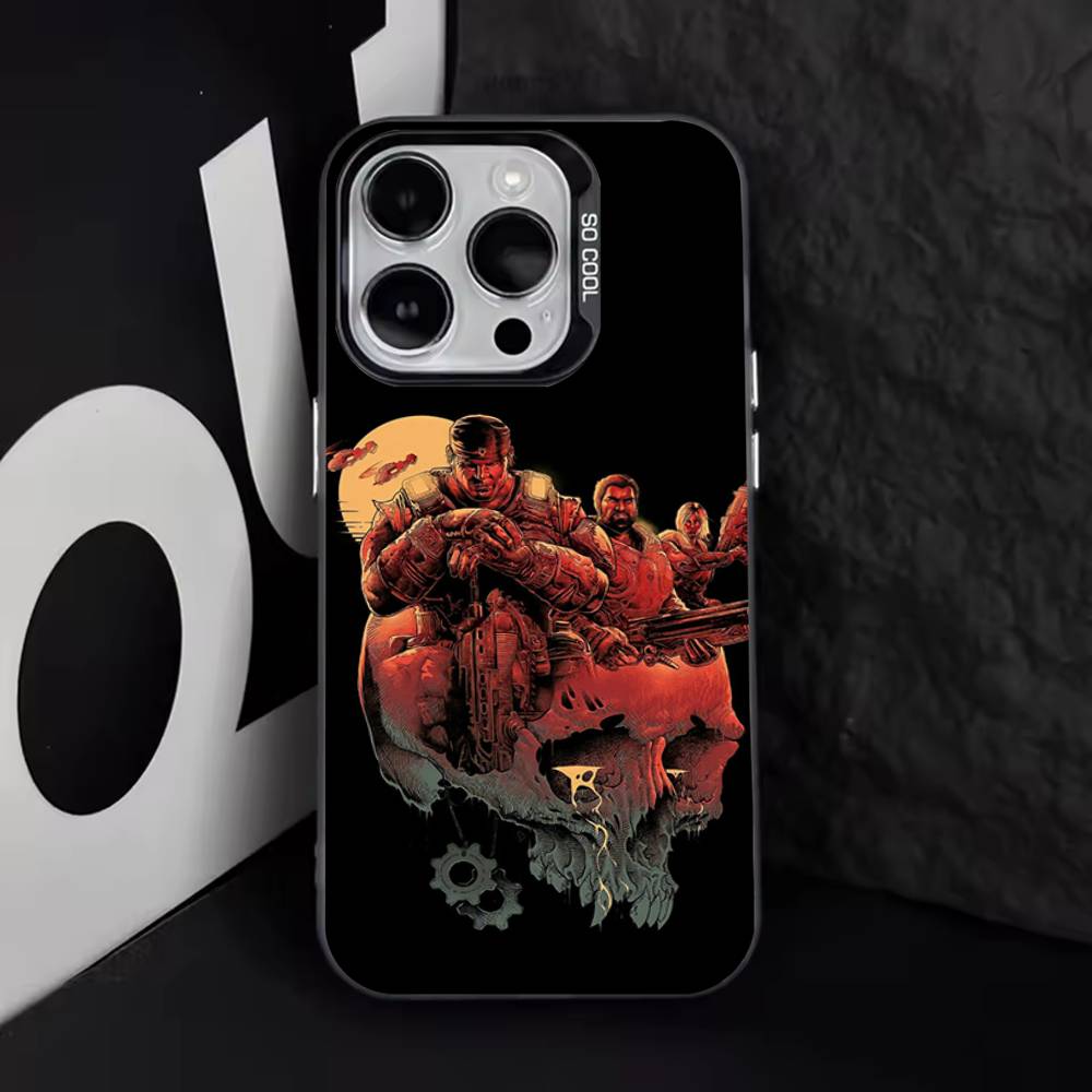 

Game G-Gear Of Wars Phone Case For iPhone 17,16,15,14,13,12,11,Pro,XS,Max,Plus,Mini,SE4,E Black Matte Shockproof Cover iPhone13mini