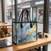Watercolor Gold Art Tote Bag Fashion Daily Use Handbag for Ladies Large Capacity Shopping Shoulder Bag